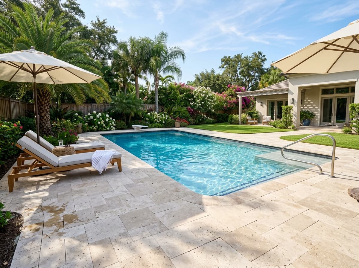 Paver walkway and landscape integration